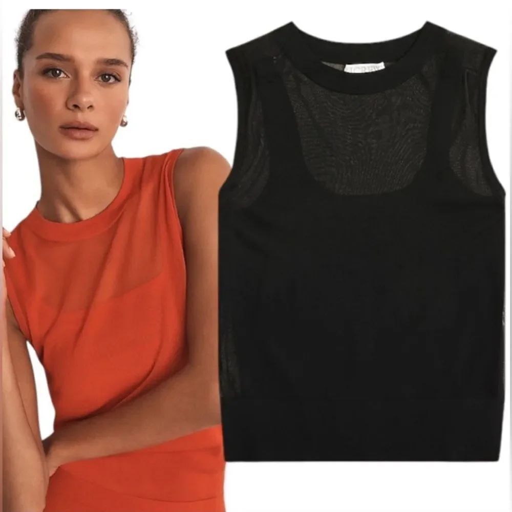 NWT J Crew Gauzy sweater shell in Black